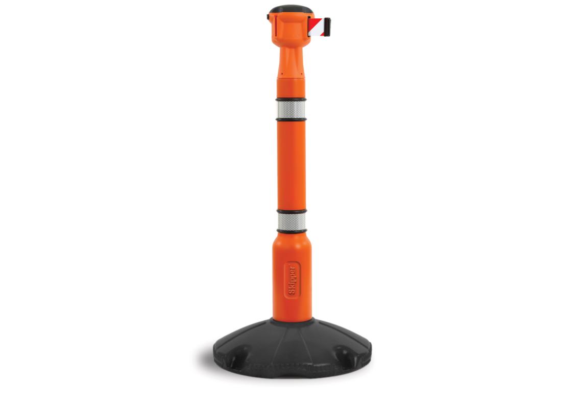 Pfosten + Sockel mit Ballastmöglichkeit SKIPPER Orange